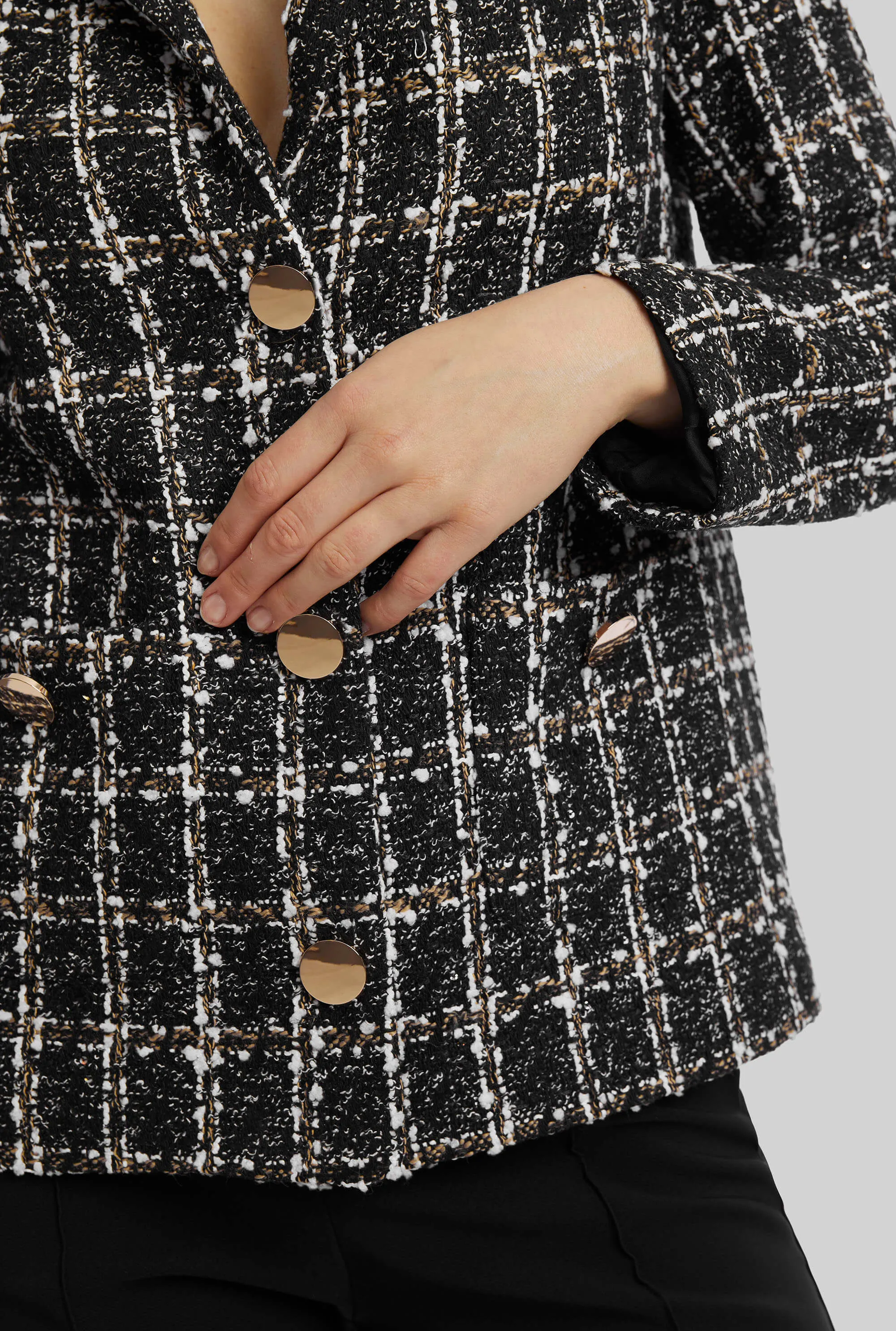 Pocket Detail Tweed Jacket