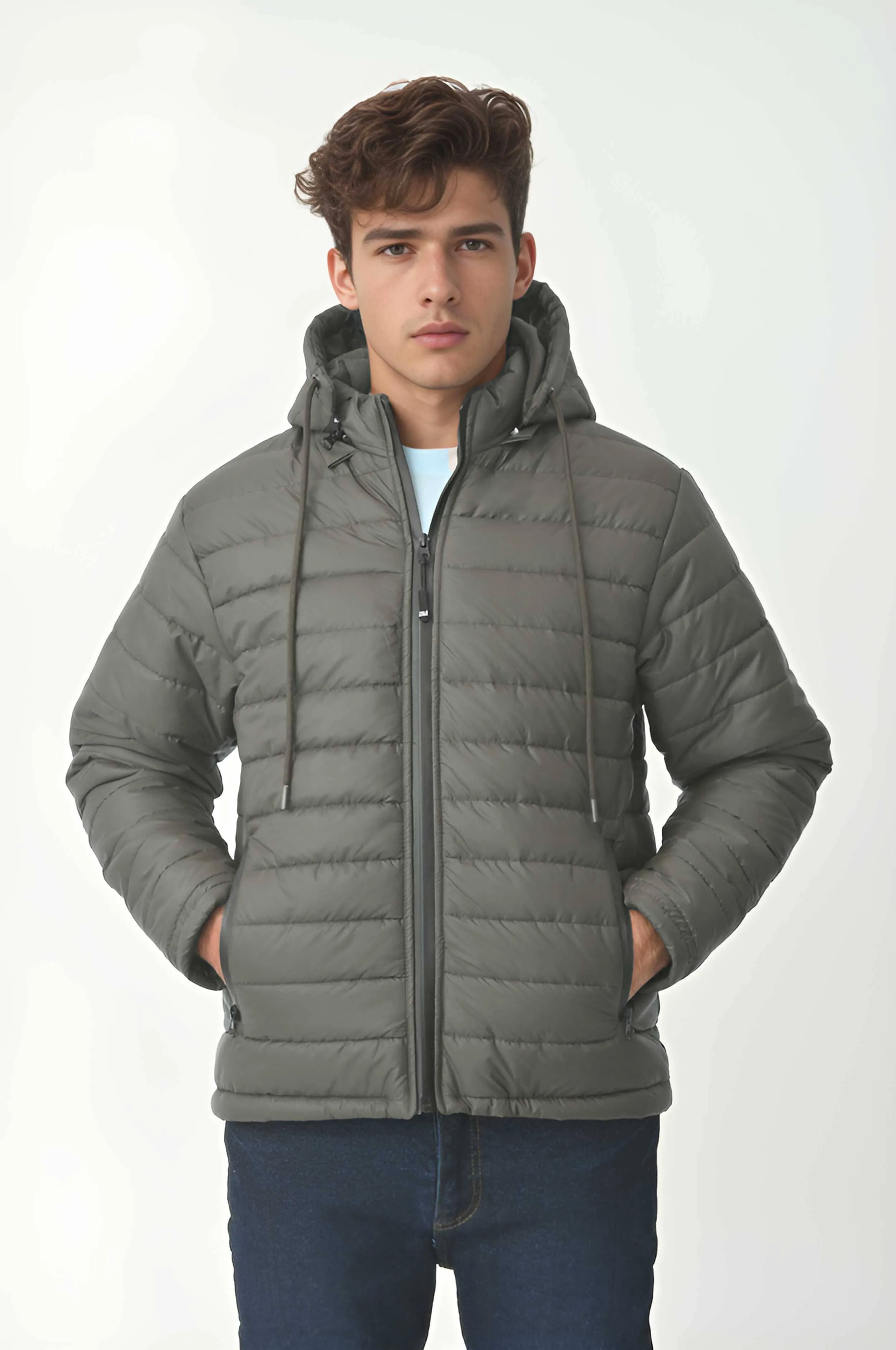 Polo Republica Men's Vedi Puffer Hooded Jacket