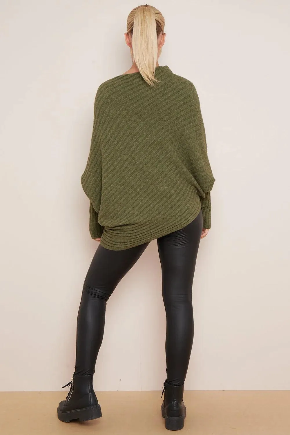 Poppy Batwing Pattern Oversized Jumper