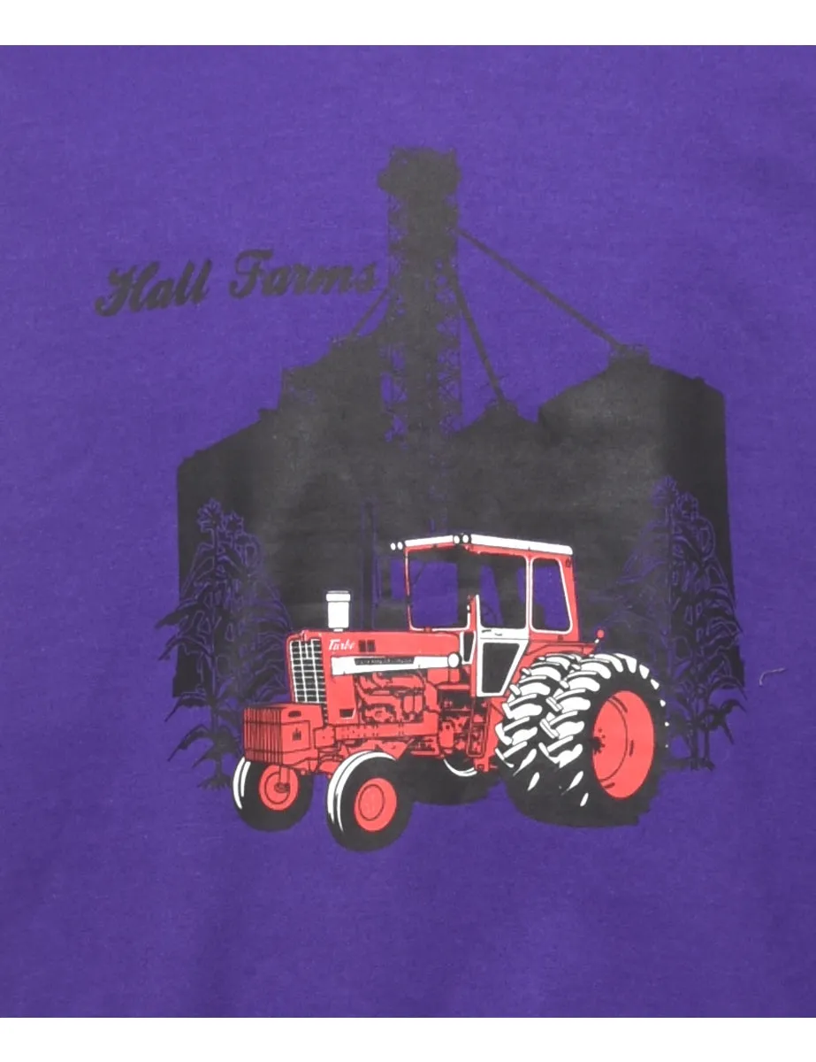 Purple Hau Farms Printed Sweatshirt - L