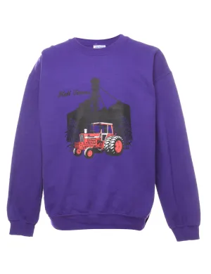 Purple Hau Farms Printed Sweatshirt - L