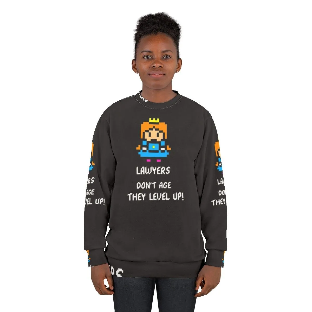 "Lawyers Don't Age They Level Up" Gamer Sweatshirt