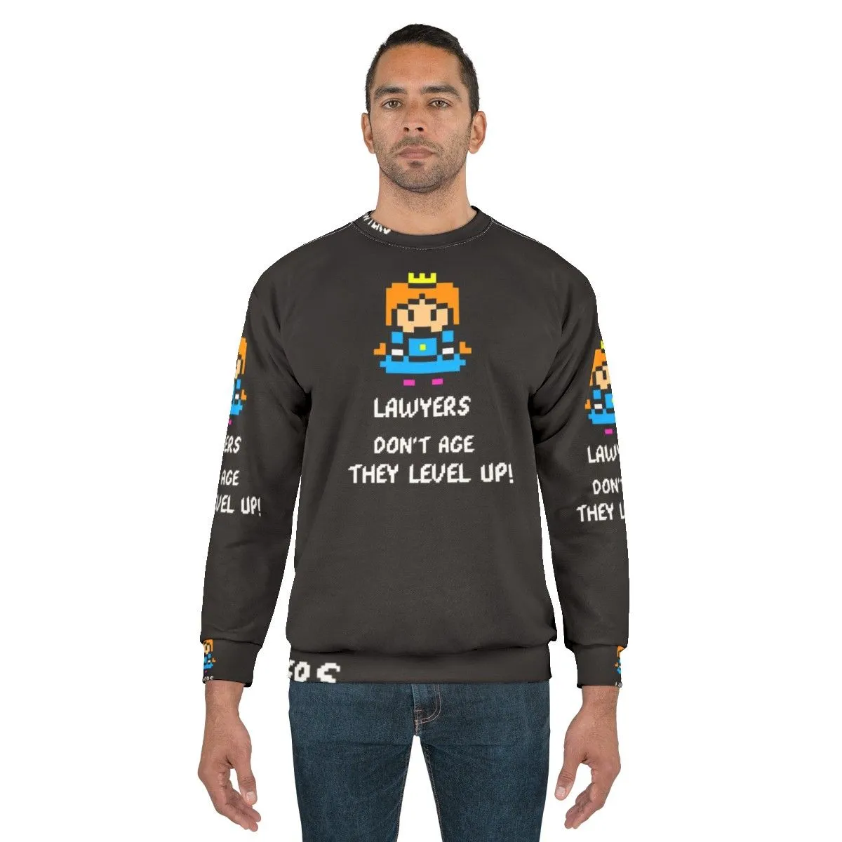 "Lawyers Don't Age They Level Up" Gamer Sweatshirt