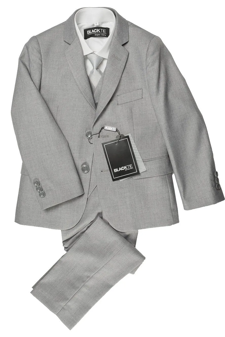 "Leo" Kids Heather Grey 5-Piece Suit