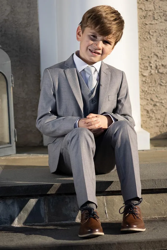 "Leo" Kids Heather Grey 5-Piece Suit