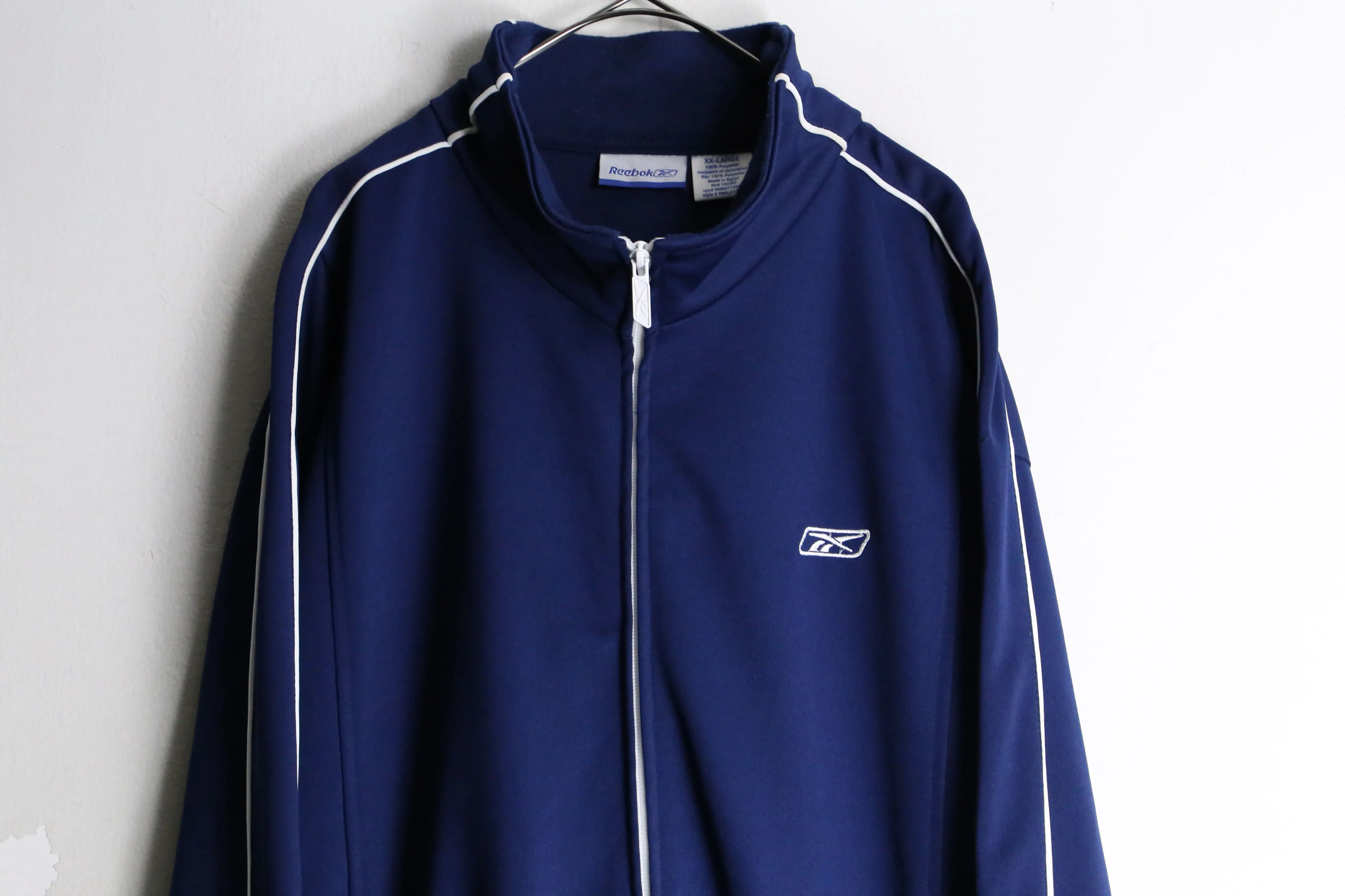 "Reebok" navy color line design track jacket