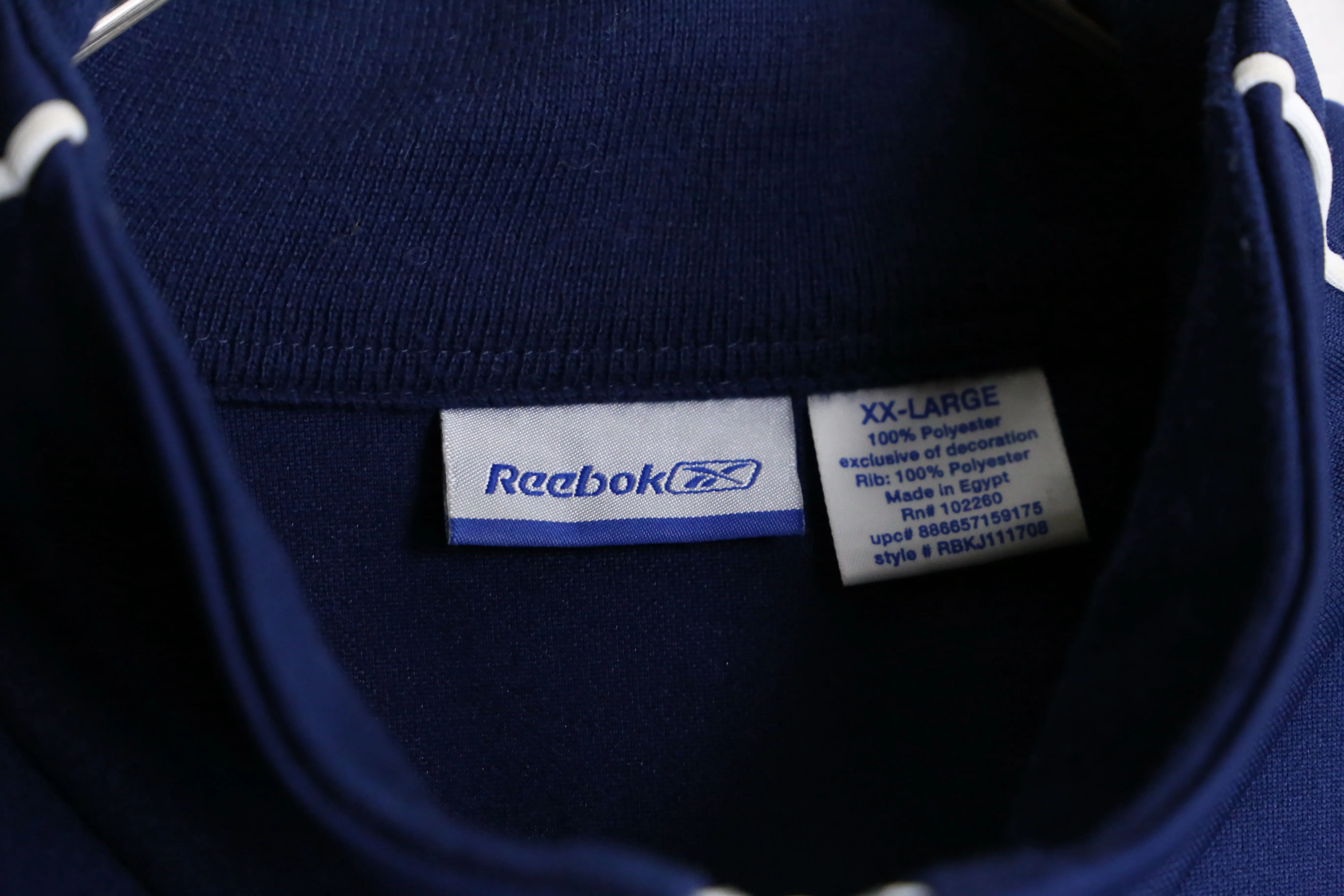 "Reebok" navy color line design track jacket