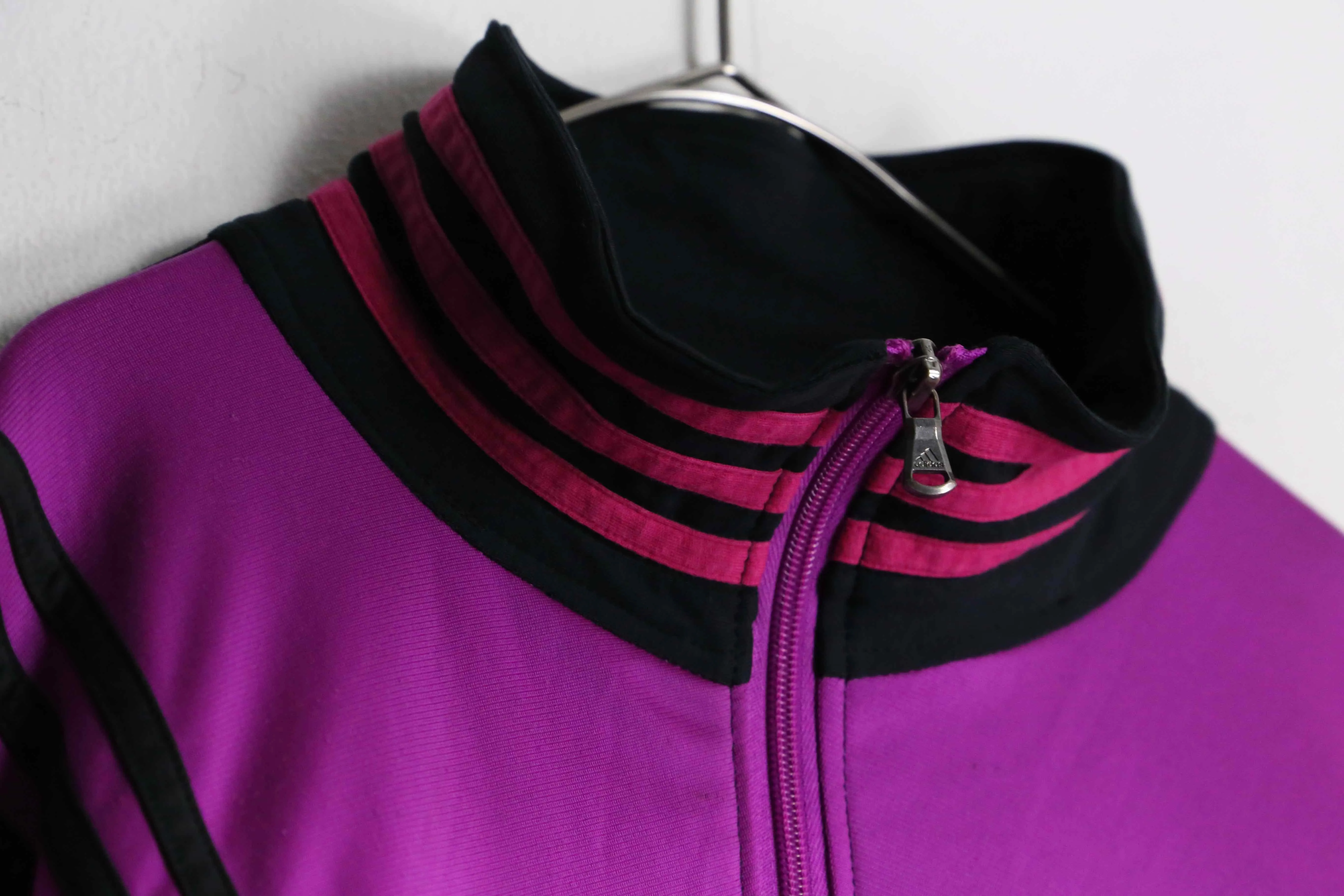 "Re:make" random patchwork purple track jacket