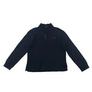 Ralph Lauren Jumper 7 years navy blue half zipper casual cotton