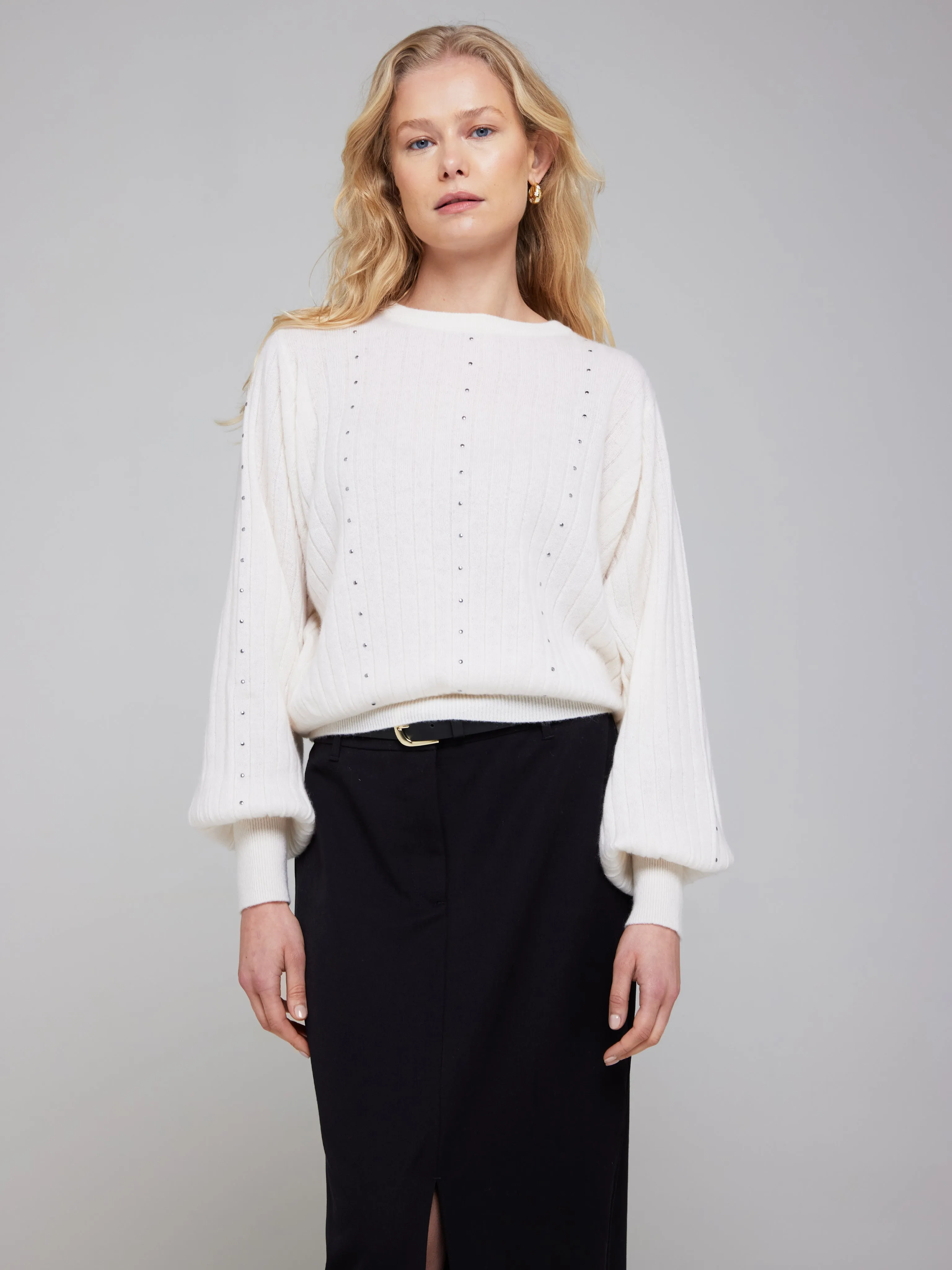 Rebecca Cropped Cashmere Crew Neck