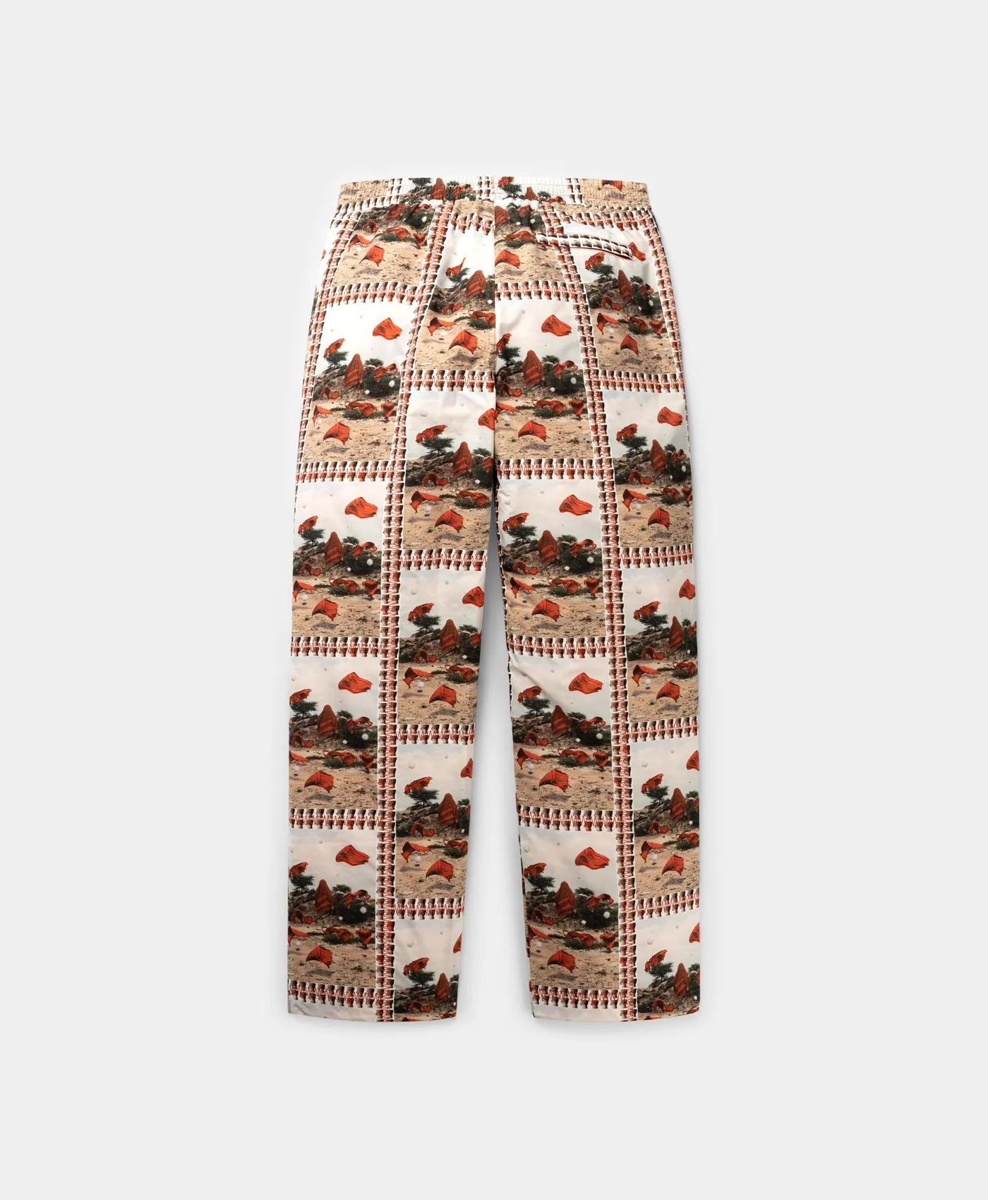 Red Grey Rashid Pants