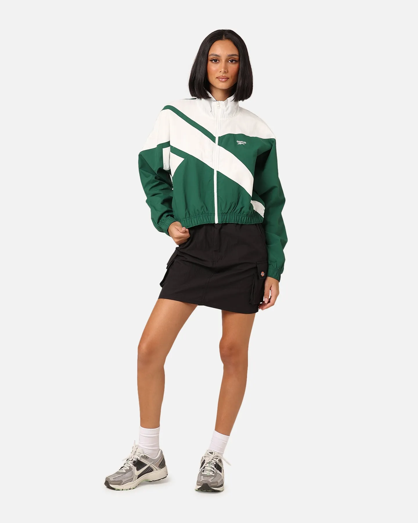 Reebok Women's Court Classics Track Top Dark Green