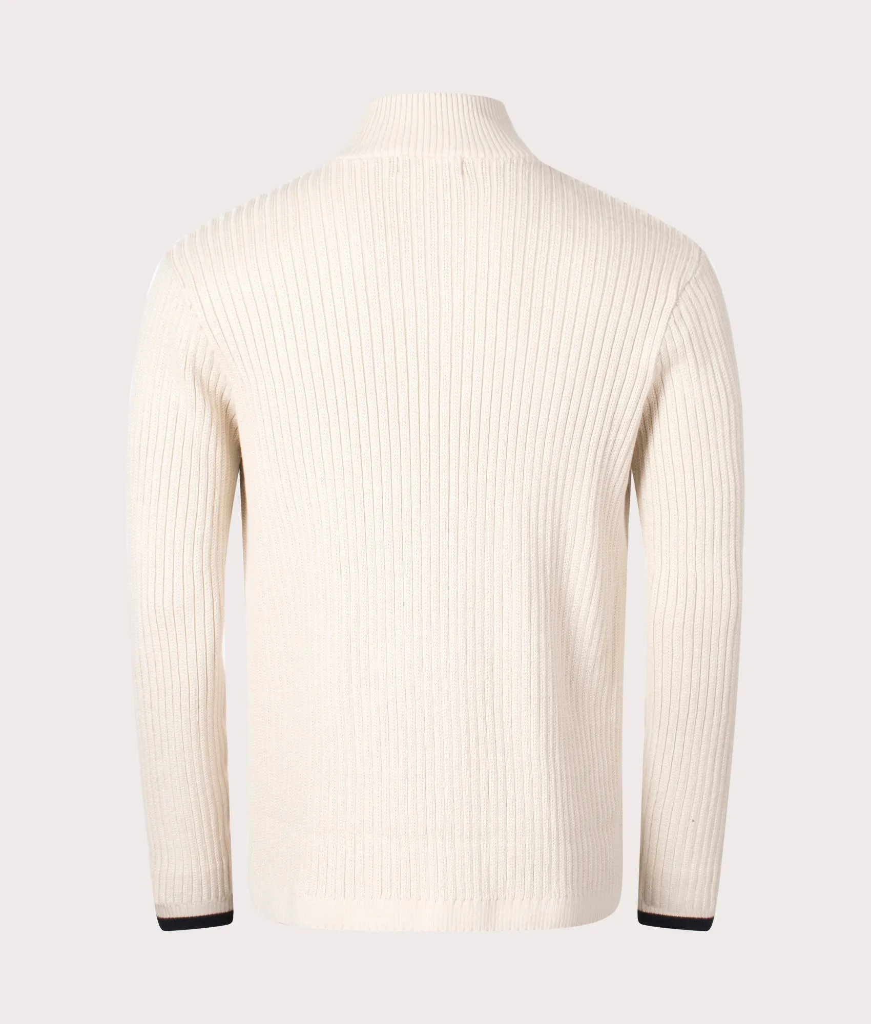 Relaxed Fit Quarter Zip Textured Jumper