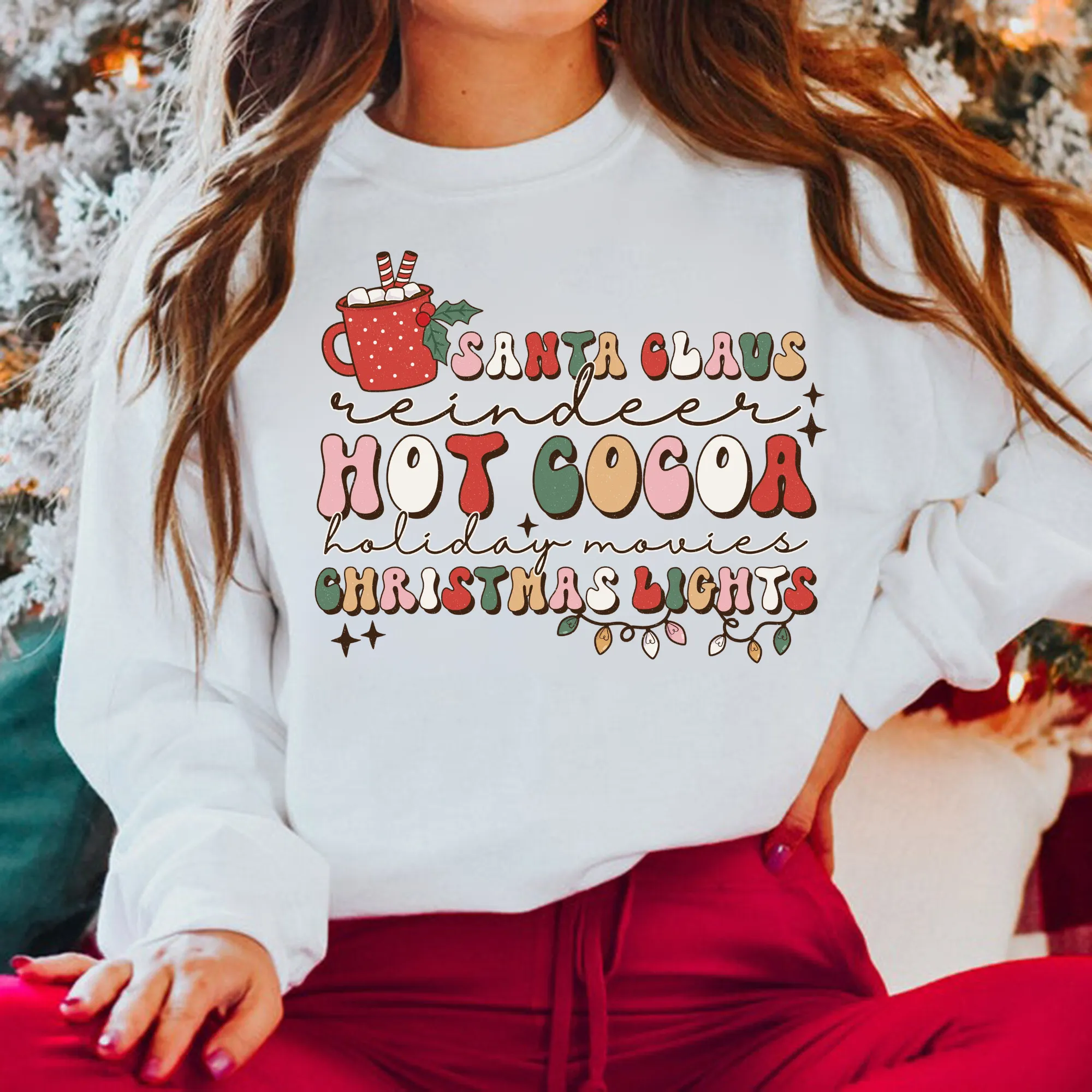 Retro Vintage Christmas Sweatshirt for Women