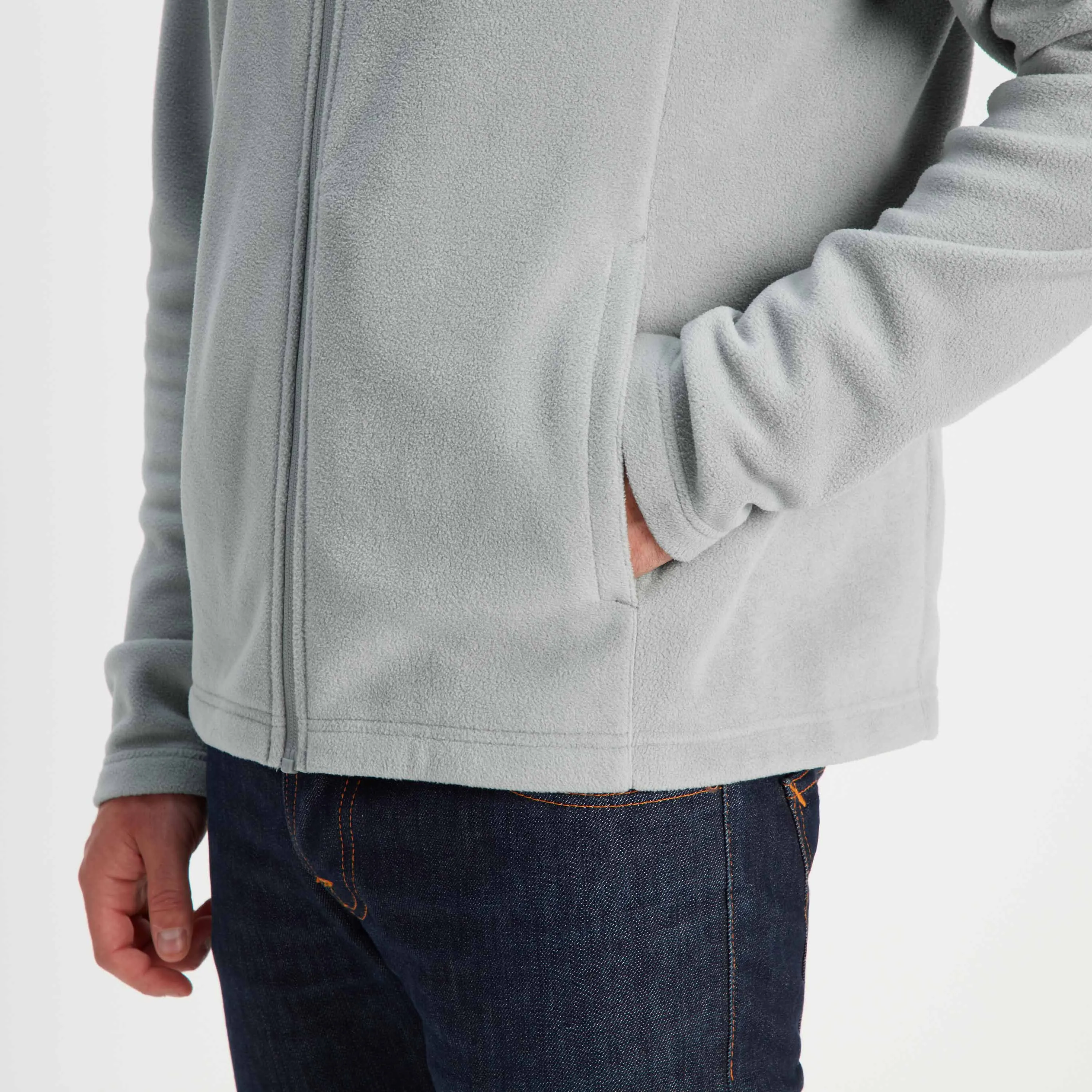 Revive Mens Fleece Jacket - Moon Grey