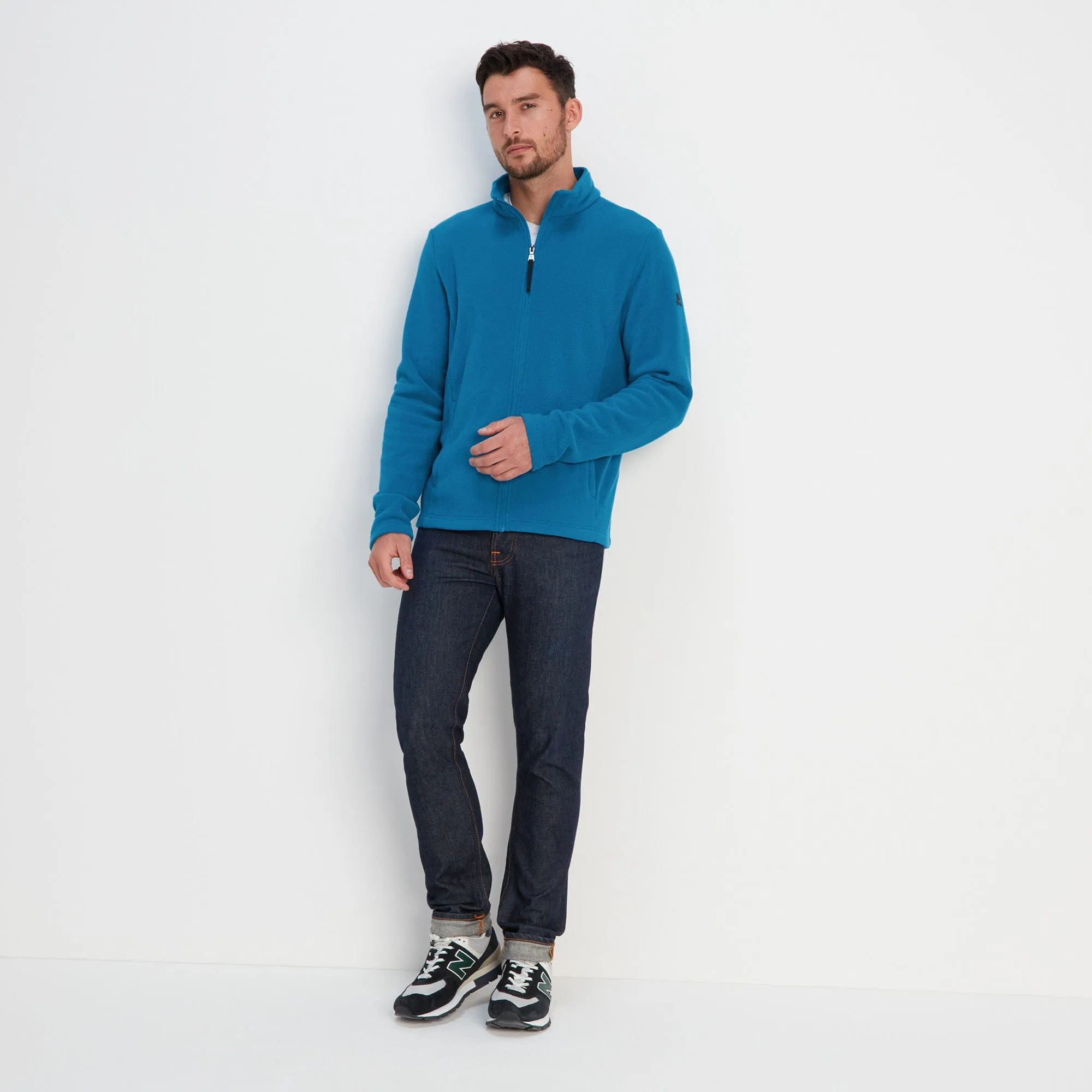 Revive Mens Fleece Jacket - Peacock Blue