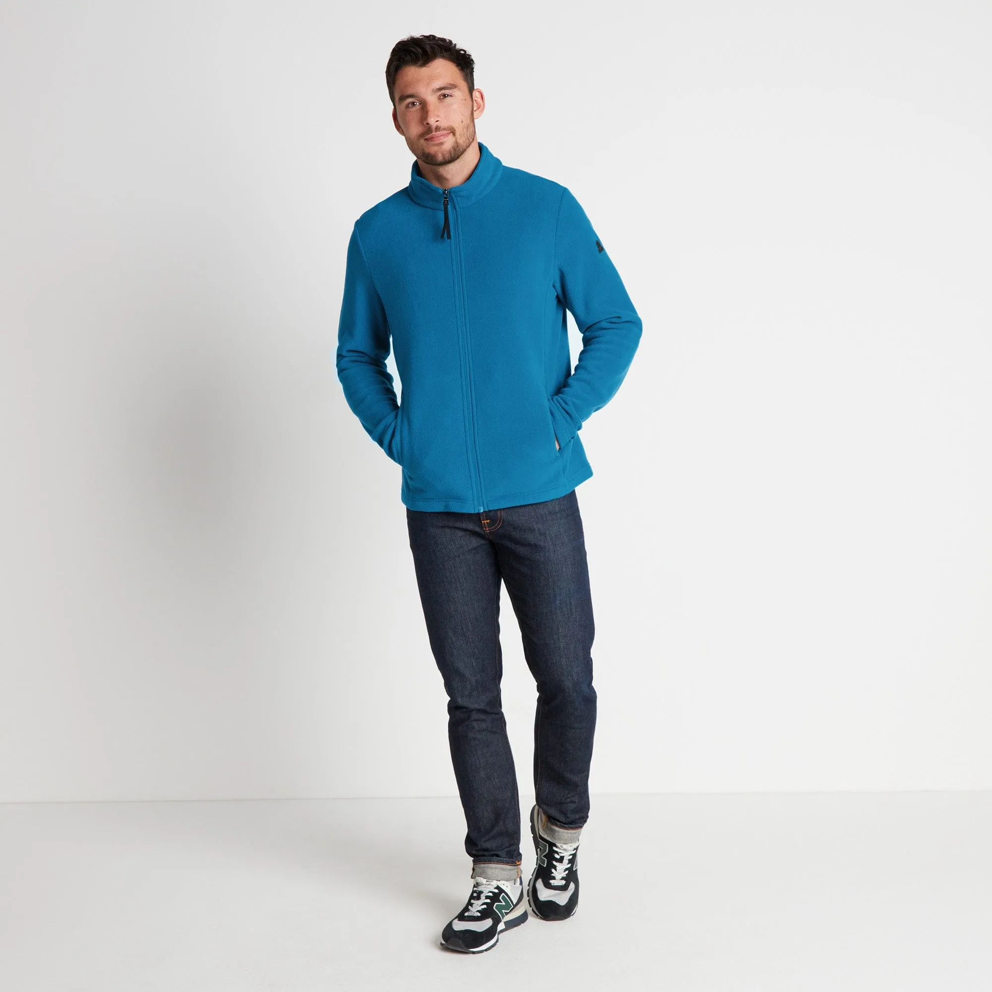 Revive Mens Fleece Jacket - Peacock Blue