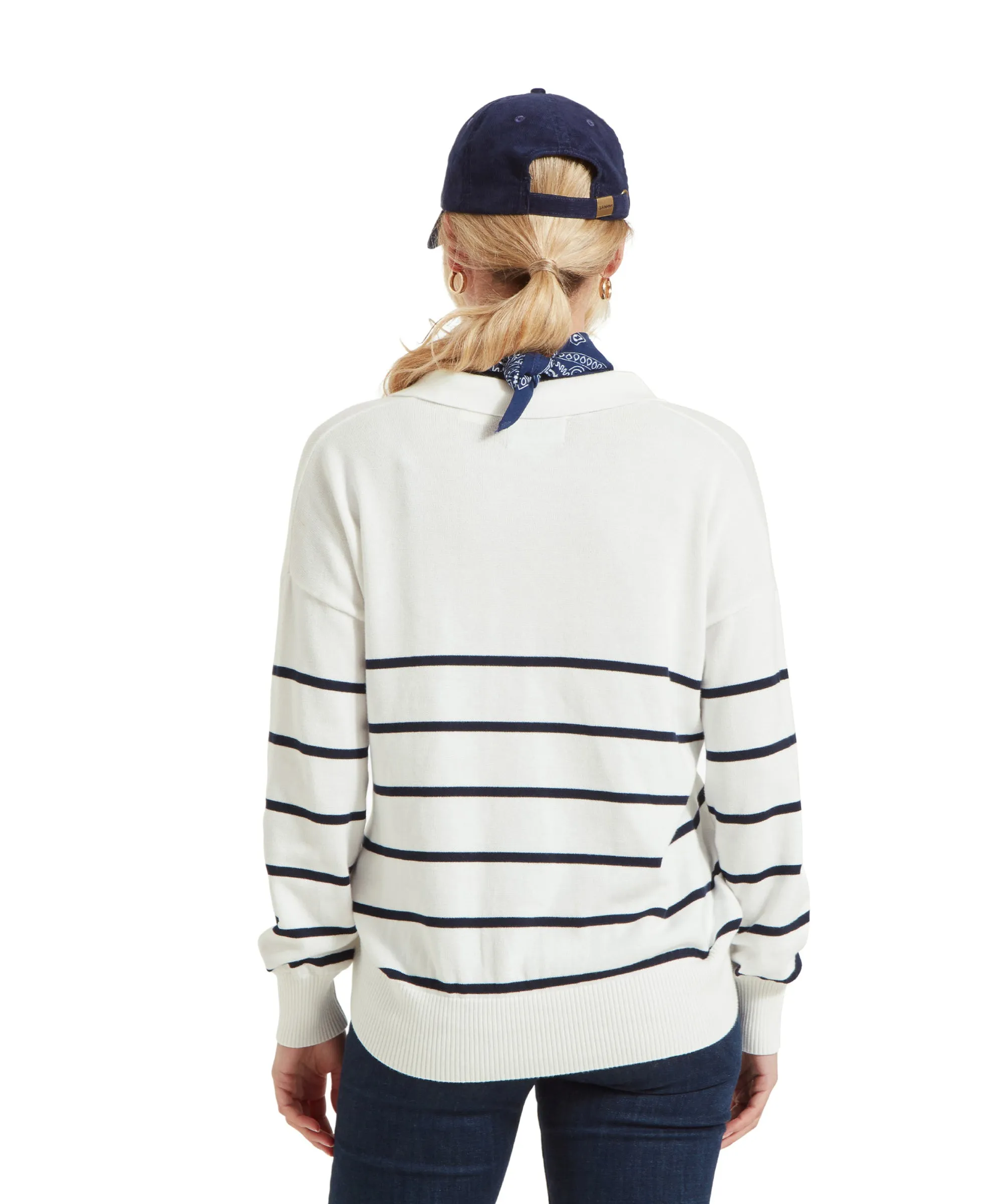 Roseland Jumper - Soft White/Navy