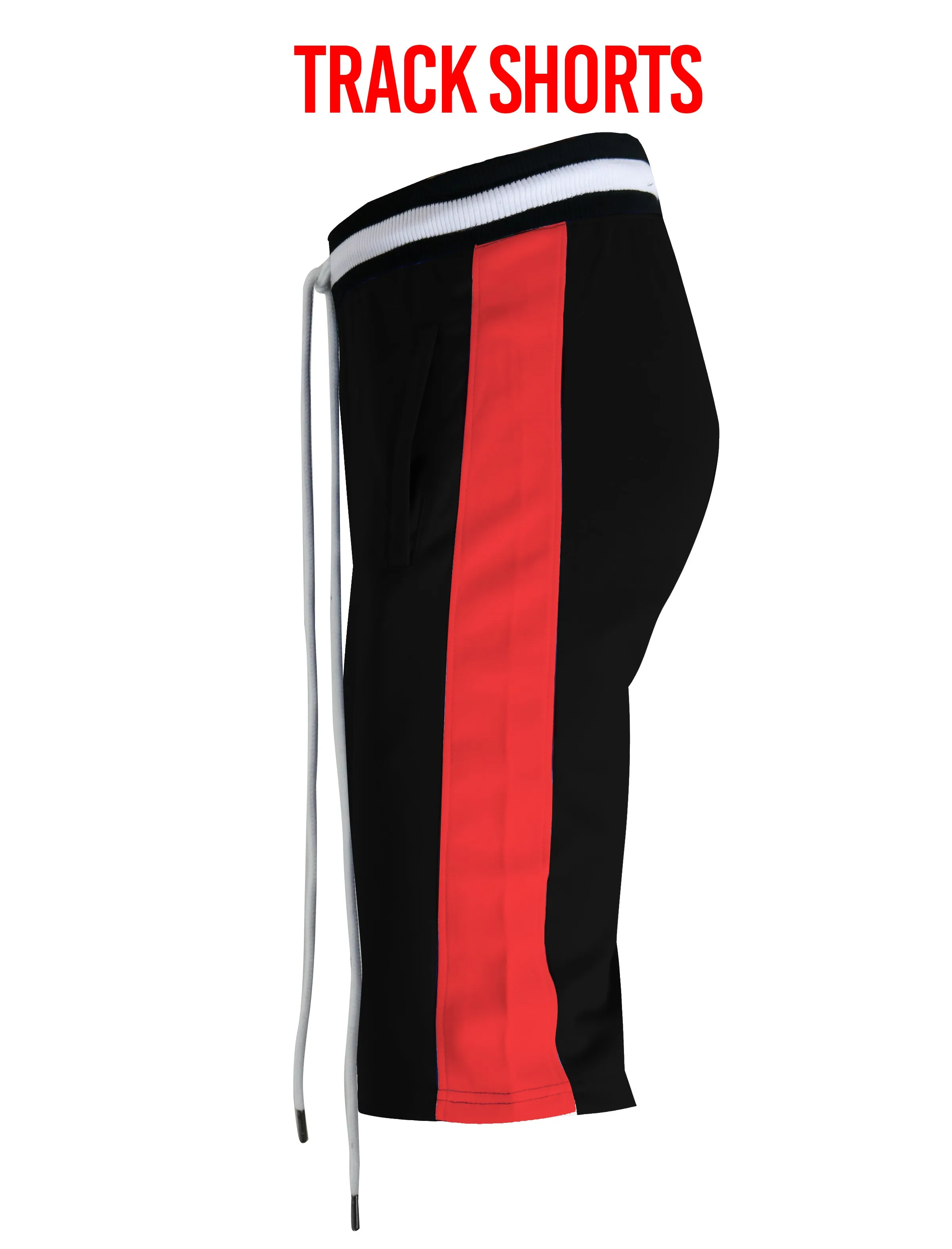 S91700-TRACK SHORTS (BLACK/RED)