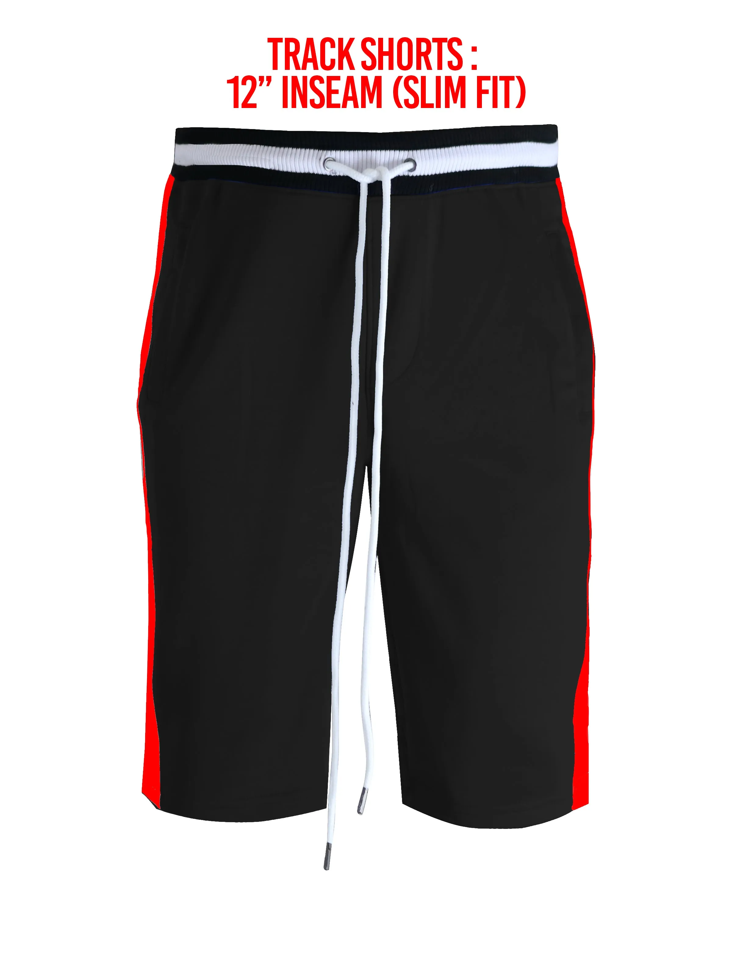 S91700-TRACK SHORTS (BLACK/RED)