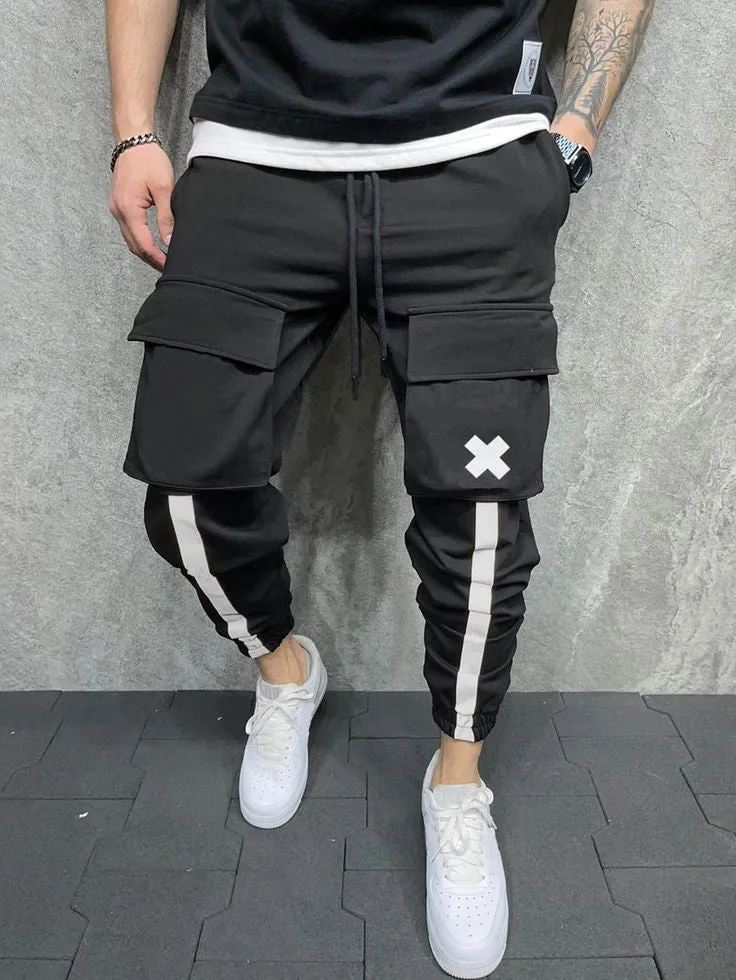 Silver Reflector Strip With Flap Pocket Track Pant