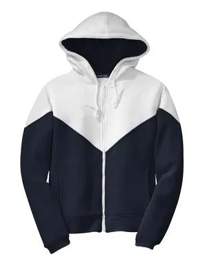 Sport-Tek - Ladies Colorblock Full Zip Hooded Sweatshirt.  L264