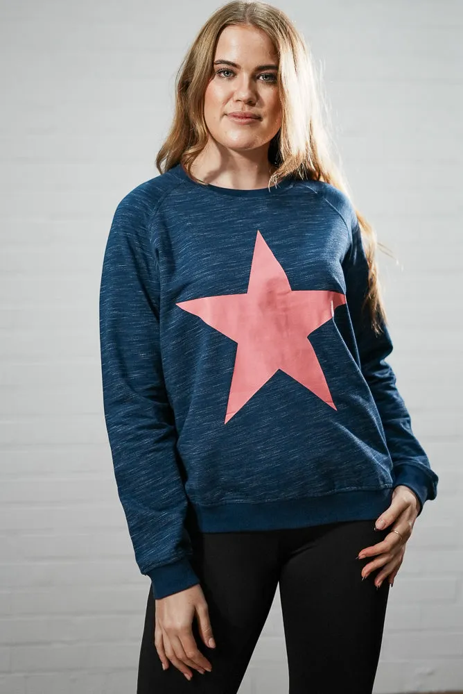 Star print with elbow patch jumper | STAR SWEATSHIRT