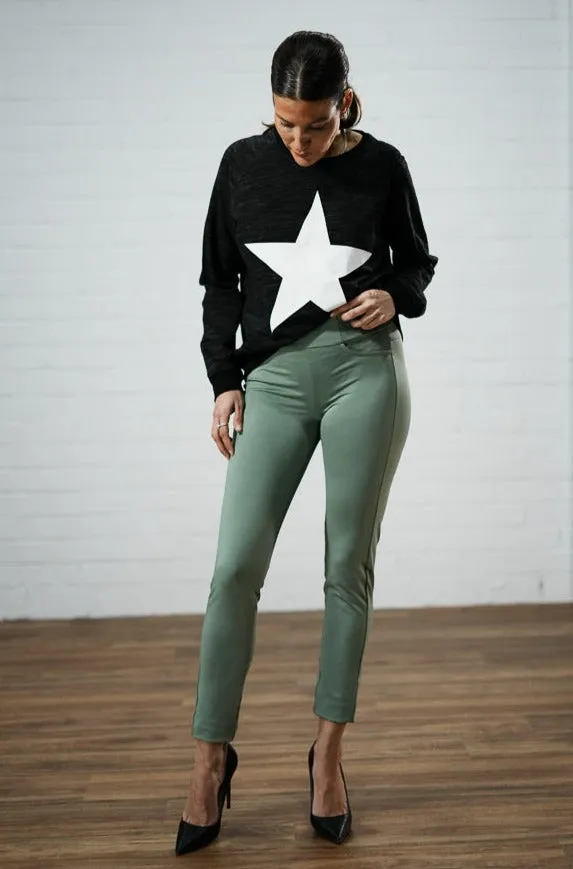 Star print with elbow patch jumper | STAR SWEATSHIRT