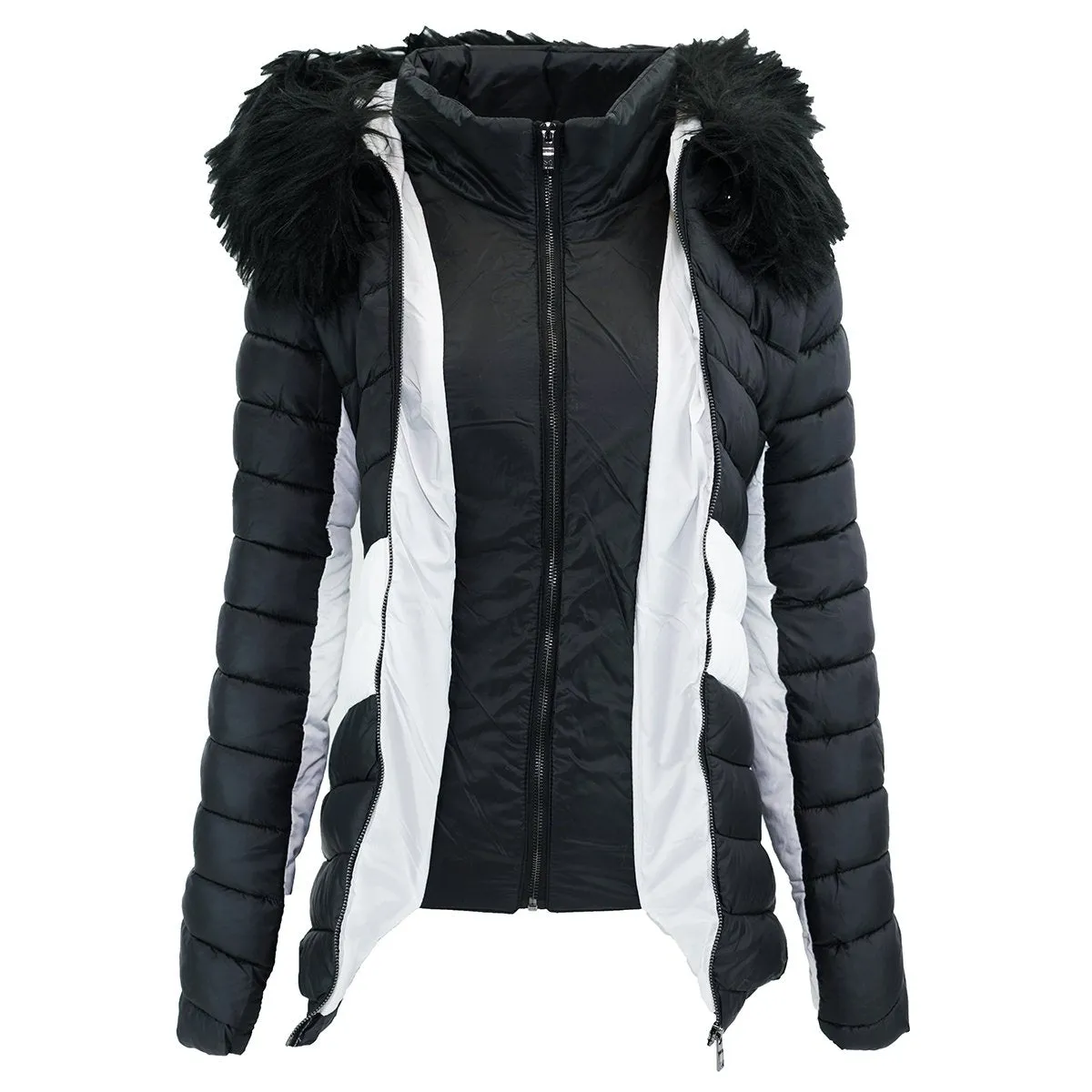 Steve Madden Women's Fur Hood Puffer Jacket