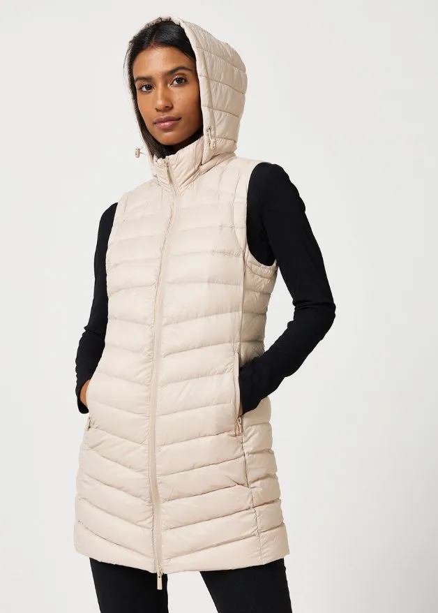 Stone Longline Duck Down Puffer Vest