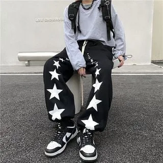 Street Style Star Printed Track Pant