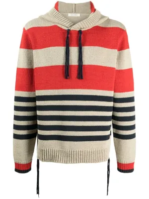 Stripe Hooded Jumper