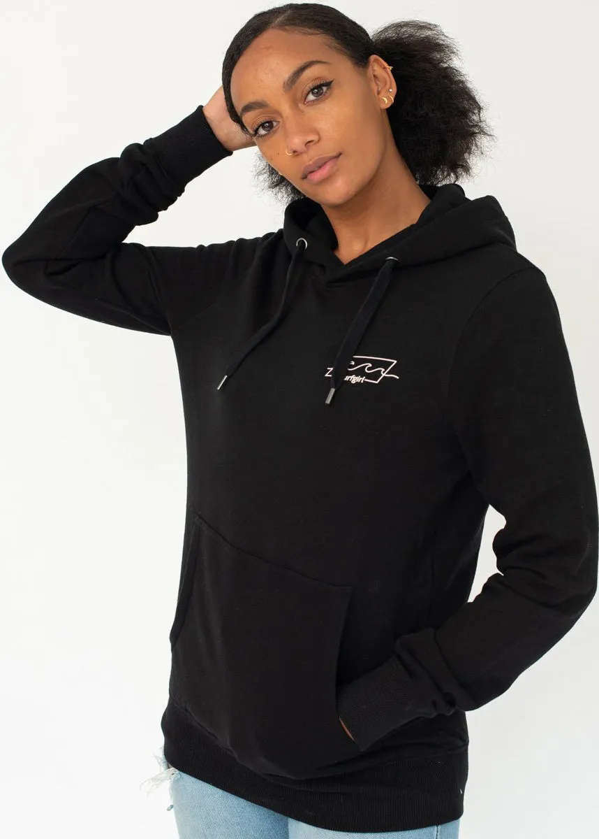 Surf Days Black Hooded Sweatshirt