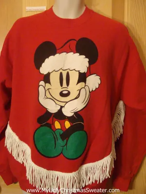 Tacky Christmas Sweatshirt Disney Mickey Mouse