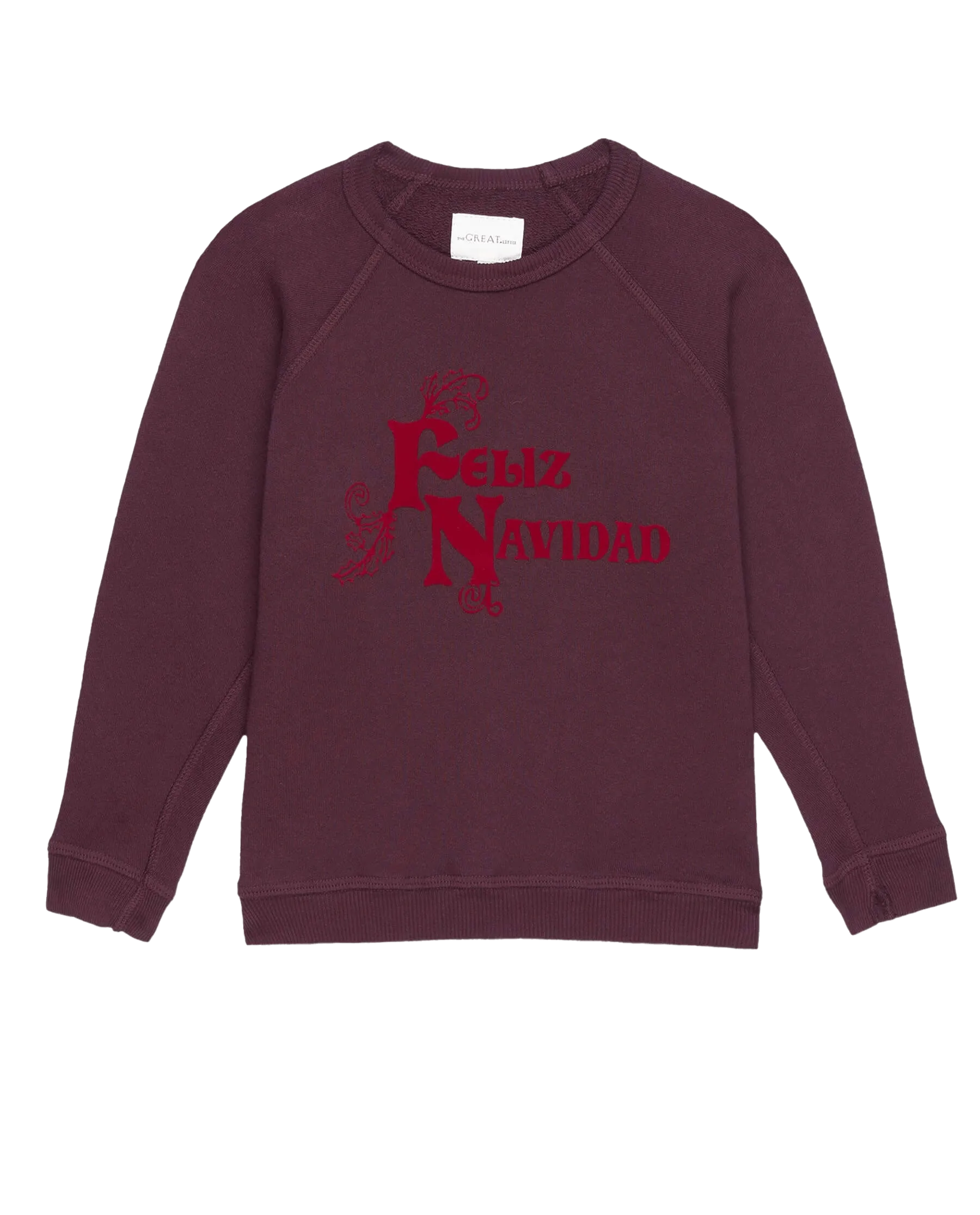 The Little College Sweatshirt. Graphic -- Mulled Wine with Feliz Navidad Graphic