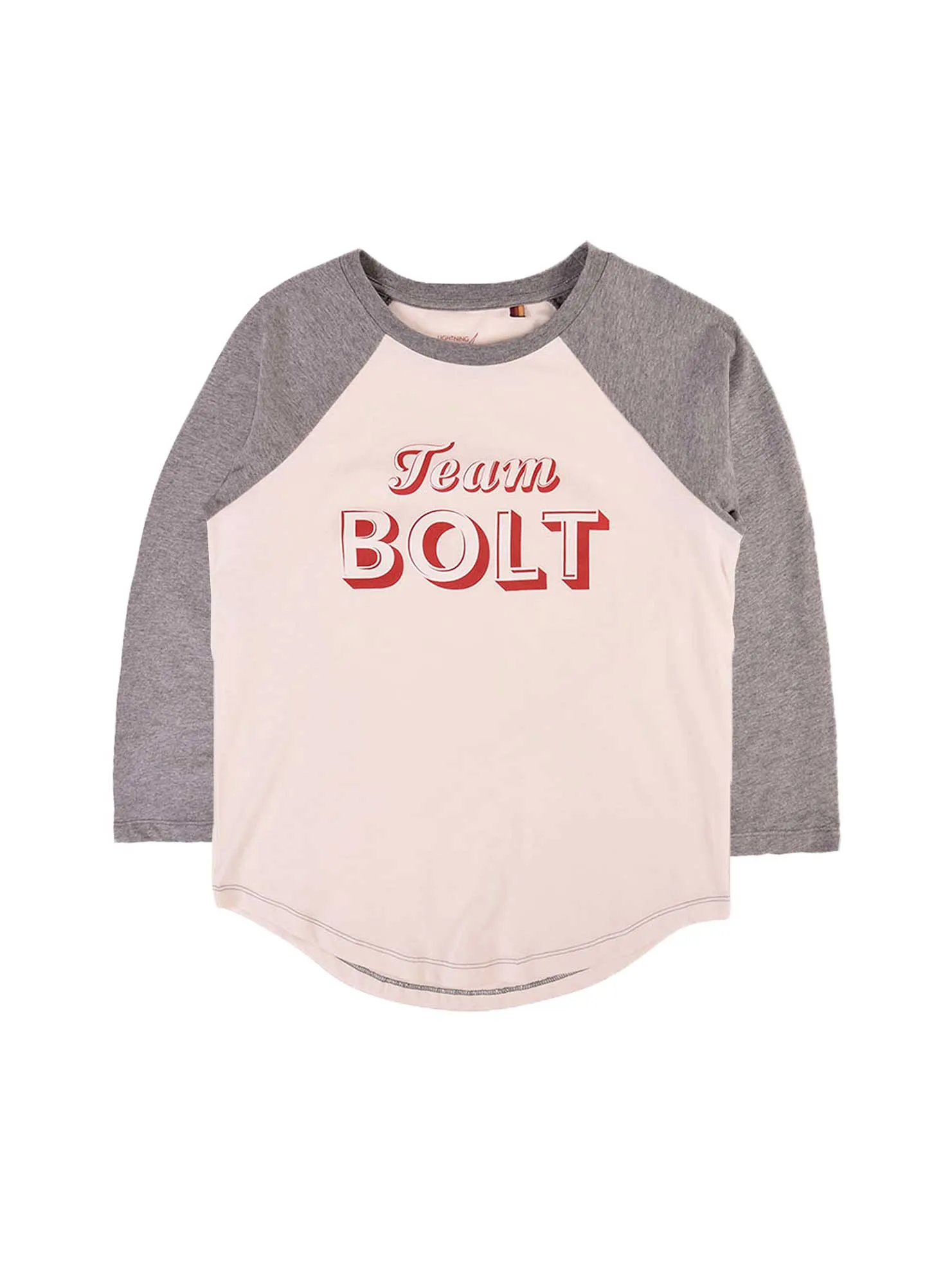 THREE-QUARTER RAGLAN SLEEVE SWEATSHIRT