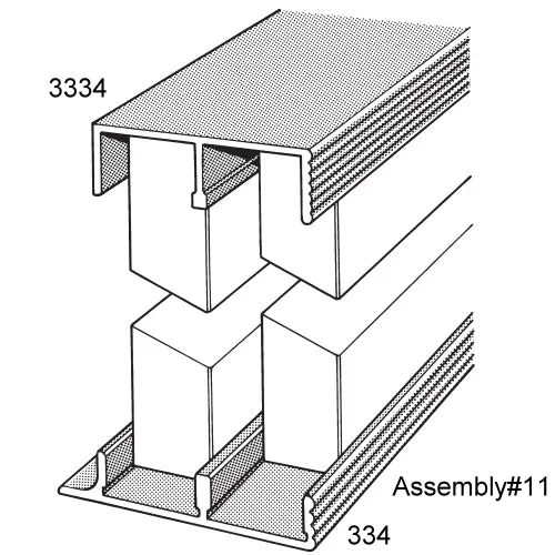 Track Assembly 11, Mill Aluminum