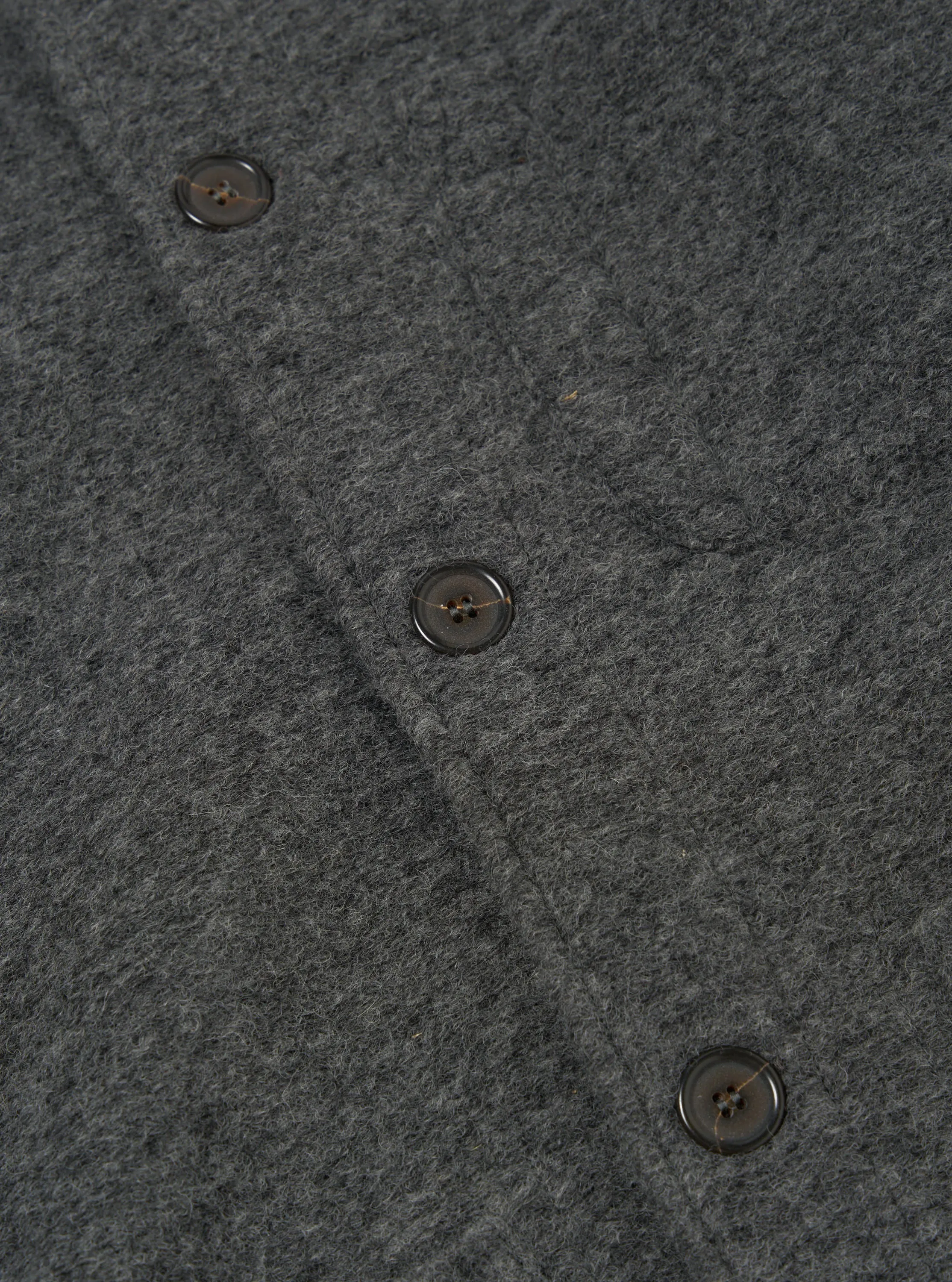 Universal Works Field Jacket in Grey Marl Wool Fleece