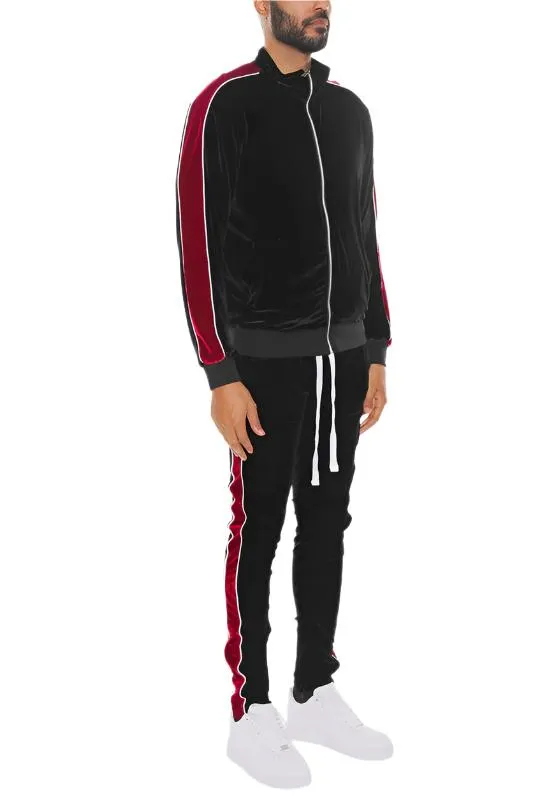 Velour Side Striped Track Suits for Men