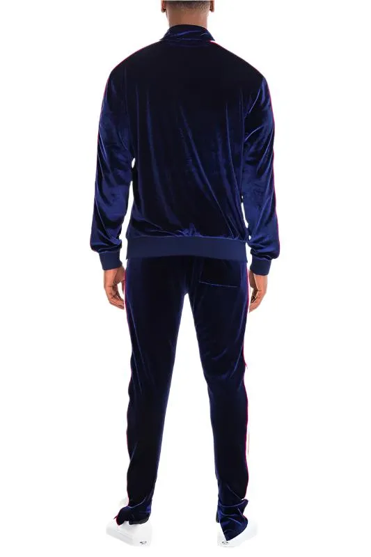 Velour Side Striped Track Suits for Men