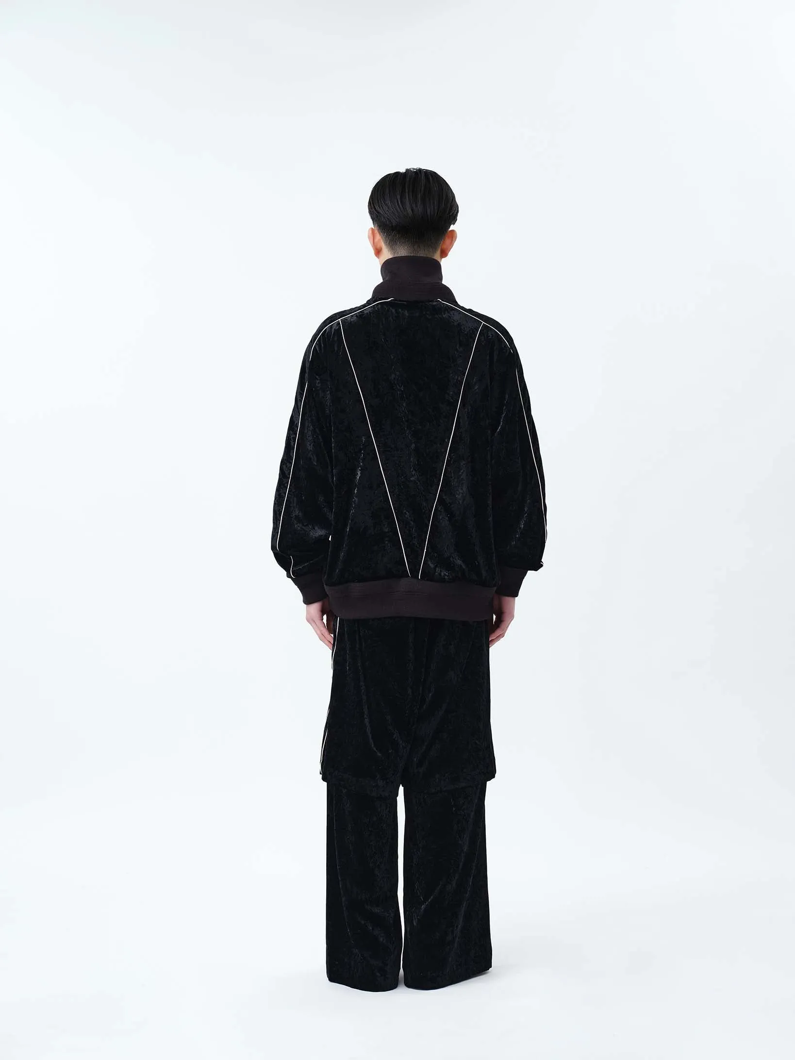 VELVET TRACK REGULAR FIT JACKET .12【BLACK】