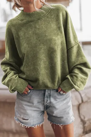 Vintage Green Drop Shoulder Sweatshirt