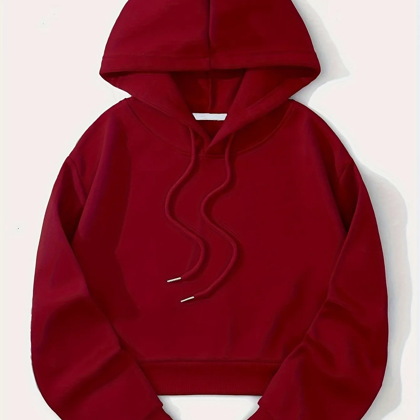 Warm & Stylish Women's Hoodie - Solid Color, Drawstring, Long Sleeve, Easy-care Fabric for Fall/Winter