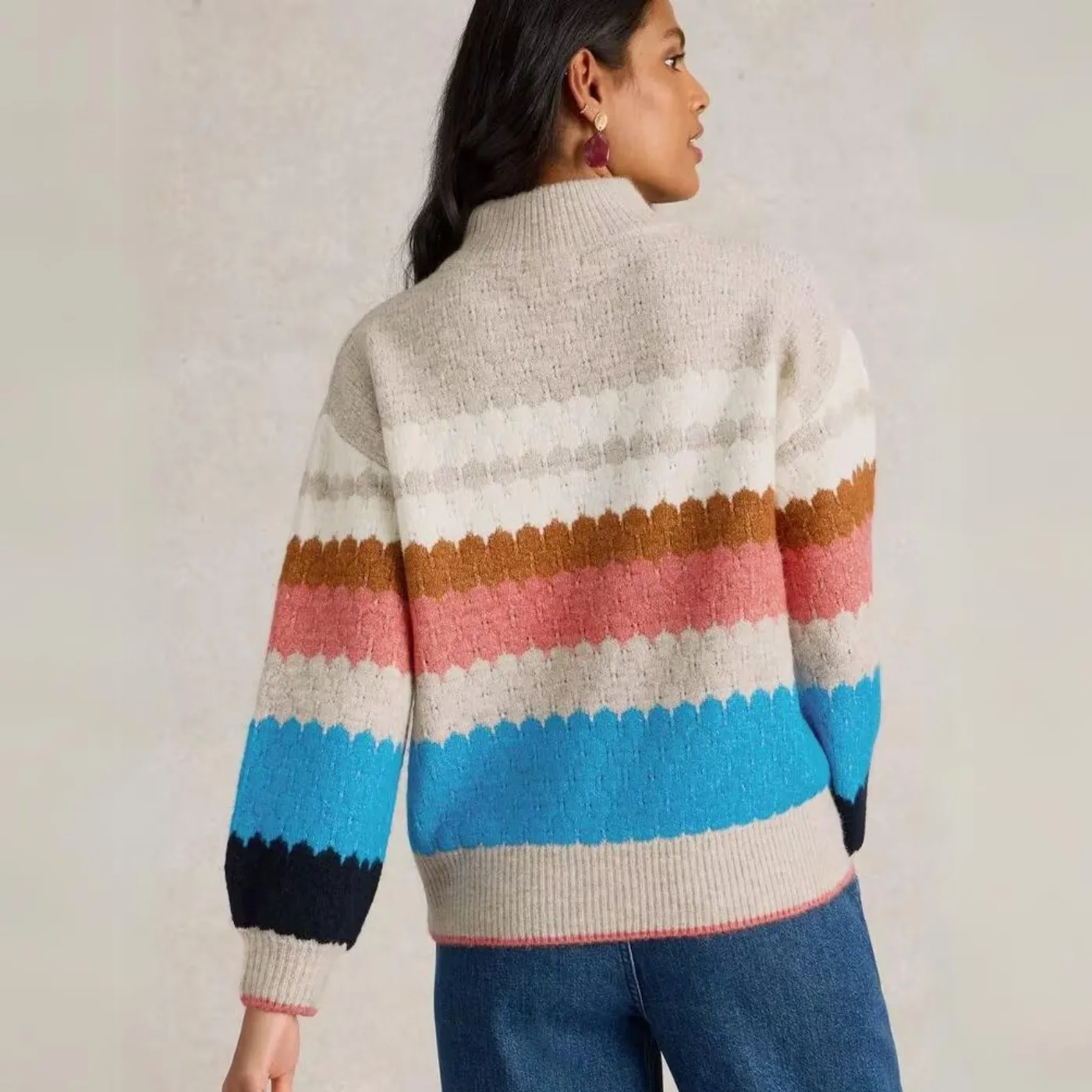 White Stuff Colour Block Jumper