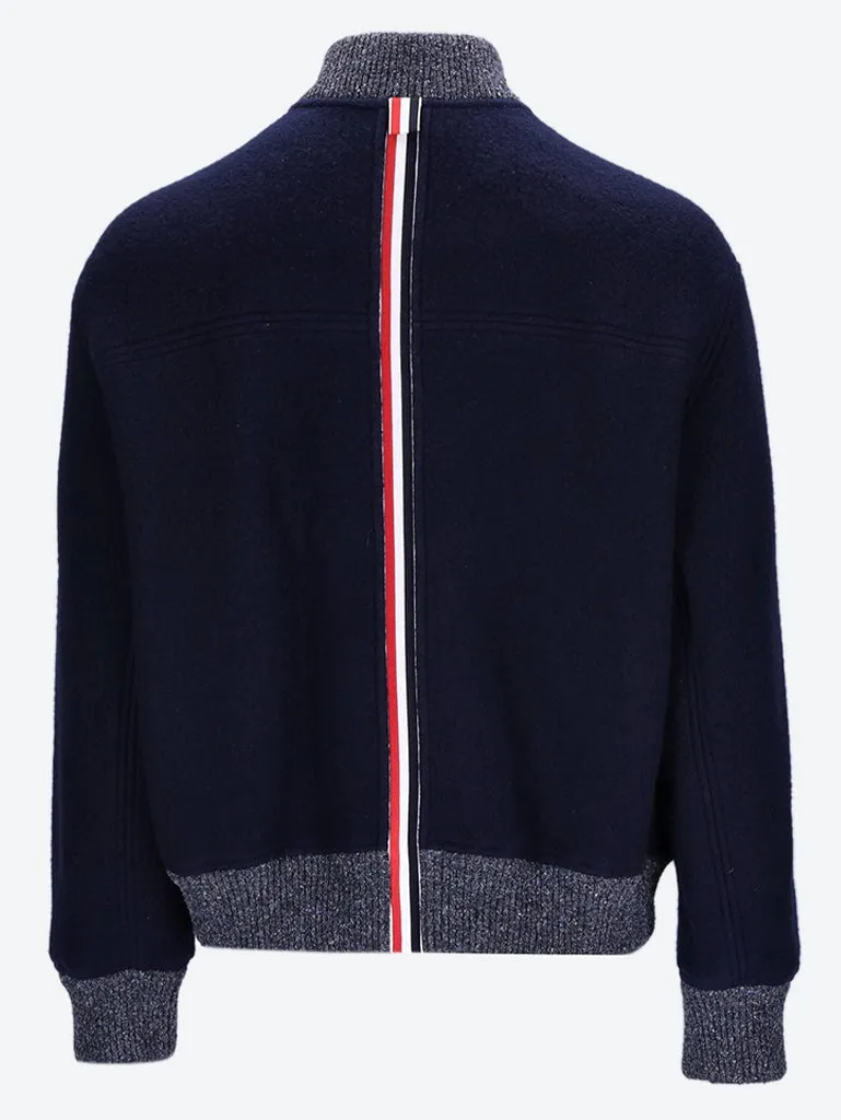 Wool fleece bomber