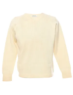 Wool Pale Yellow Jumper - M