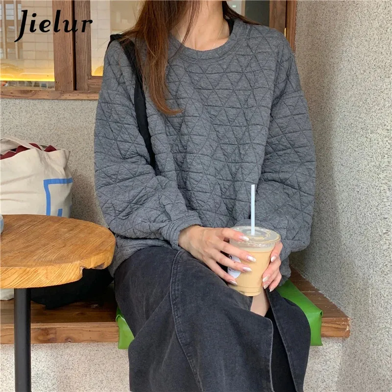 Yellow Loose Sweatshirt Female Winter White Causal O Neck Long Sleeve Women Clothing Creative New Style Hoodies M-XL